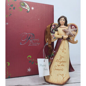 Perfectly Paisley Angel Ornament, 'You Brighten Up the Season', 4.5" Tall, New